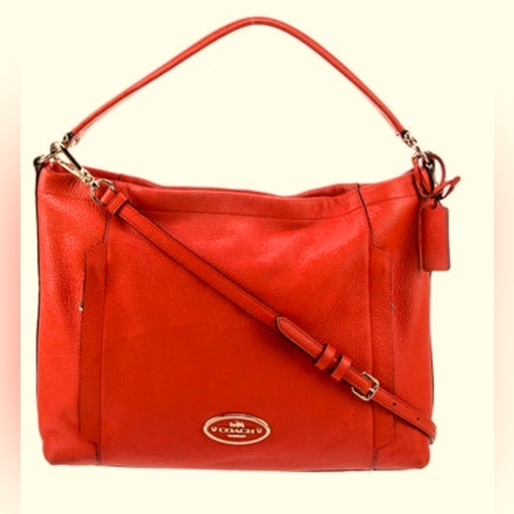Coach leather shoulder bag
